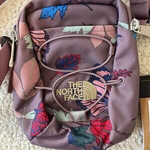Northface Women's Side Purse Purple Floral with Pockets and Bungee